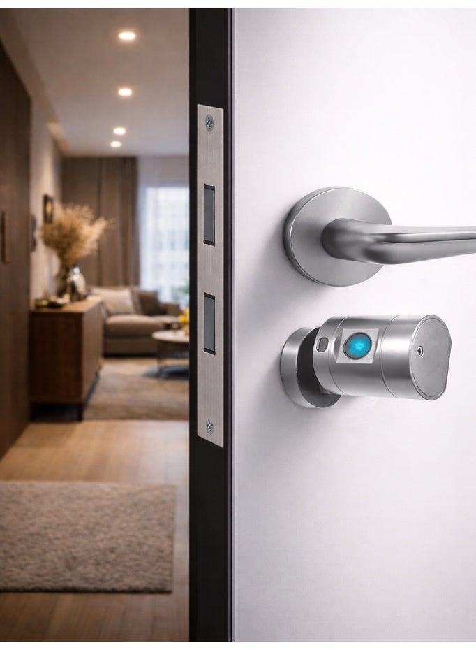 Smart Biometric Door Lock (5 in 1), Fingerprint, Palm Print, Passcode, IC/RFID Card & Key Backup | TTLock App Control, Bluetooth & Remote Access via Gateway | Auto-Lock, 360° Fast Recognition, Adjustable Euro Cylinder | Ideal for Home, Office, Airbnb & Hotels - Image 2